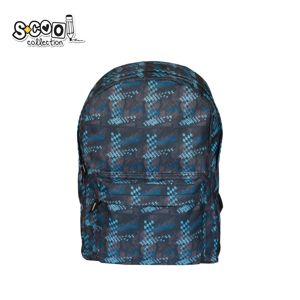 Ghiozdan CLASSIC, design simplu, buzunar frontal, bretele reglabile, 11 ani+, 30x16x43 cm - imagine 4